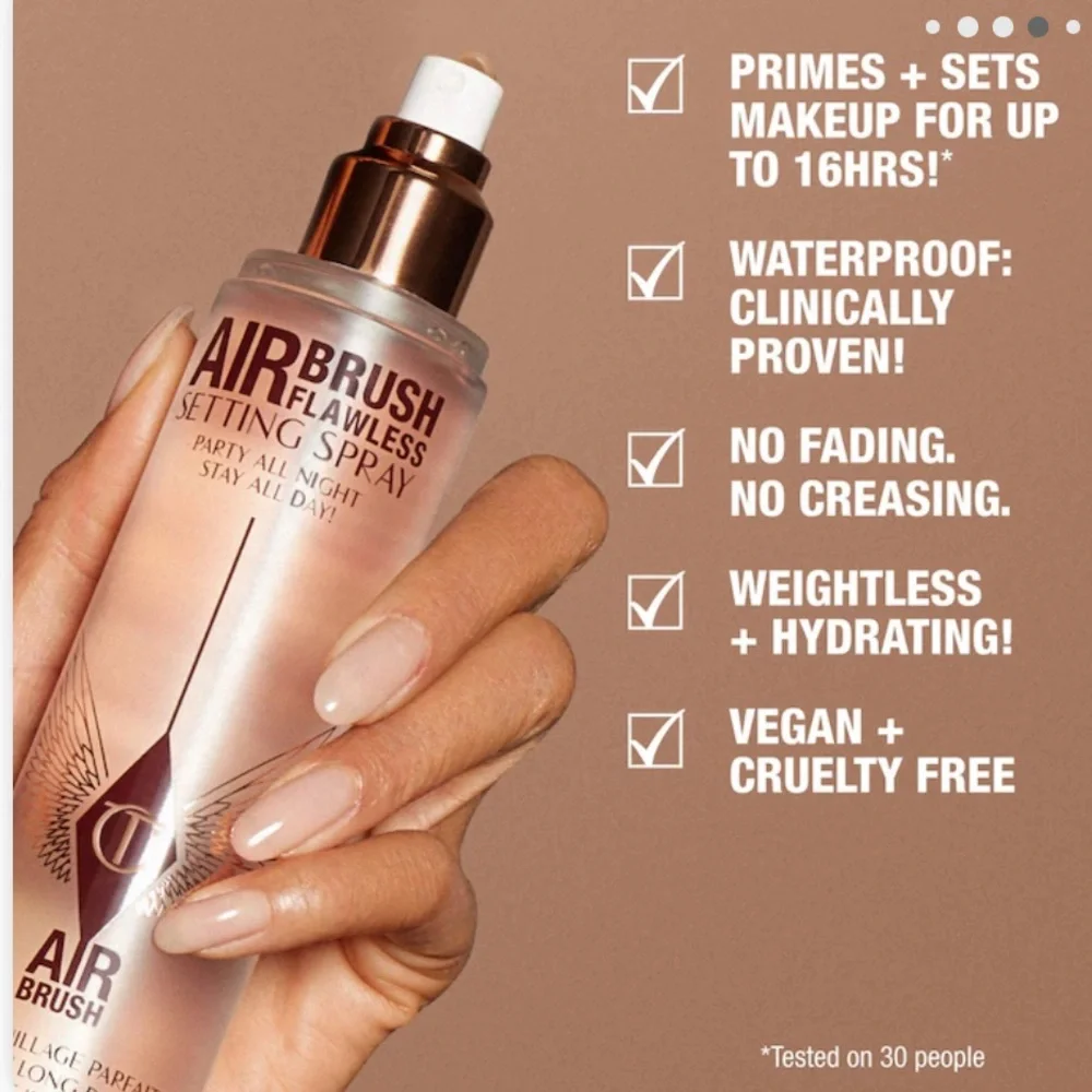 Charlotte Tilbury Airbrush Flawless Setting Spray 🎉 All Night Stay All Day